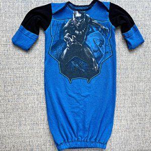 Black Panther Superhero Marvel Handmade newborn gown t-shirt baby sleep sack